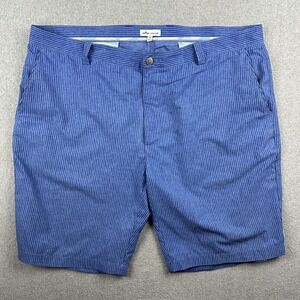 Peter Millar Shorts Mens 42 Blue Stripe Chino Golf Performance Stretch 10 Inseam